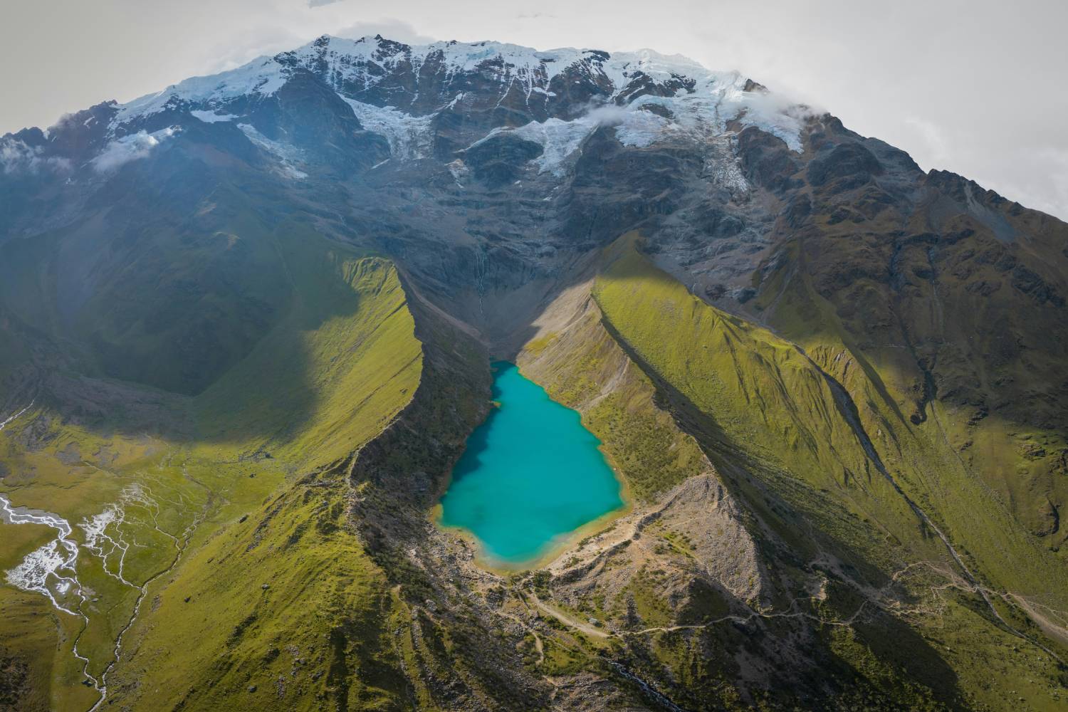 Panoramic aerial view of Humantay Lake | Ultimate Trekking