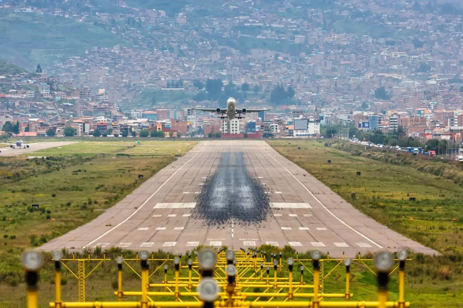 Front view of Cusco airport runway | Ultimate Trekking
