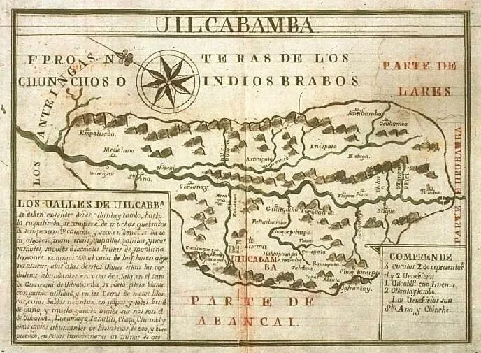 Ancient map of Vilcabamba | Ultimate Trekking