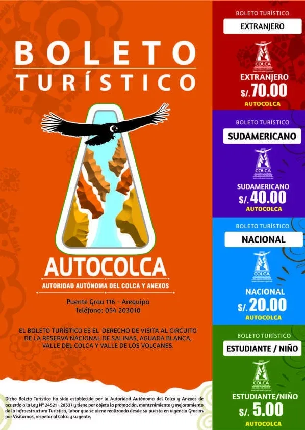 colca tourist ticket | Ultimate Trekking