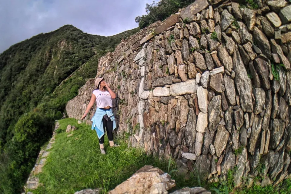 Girl admiring the llama terraces | Ultimate Trekking