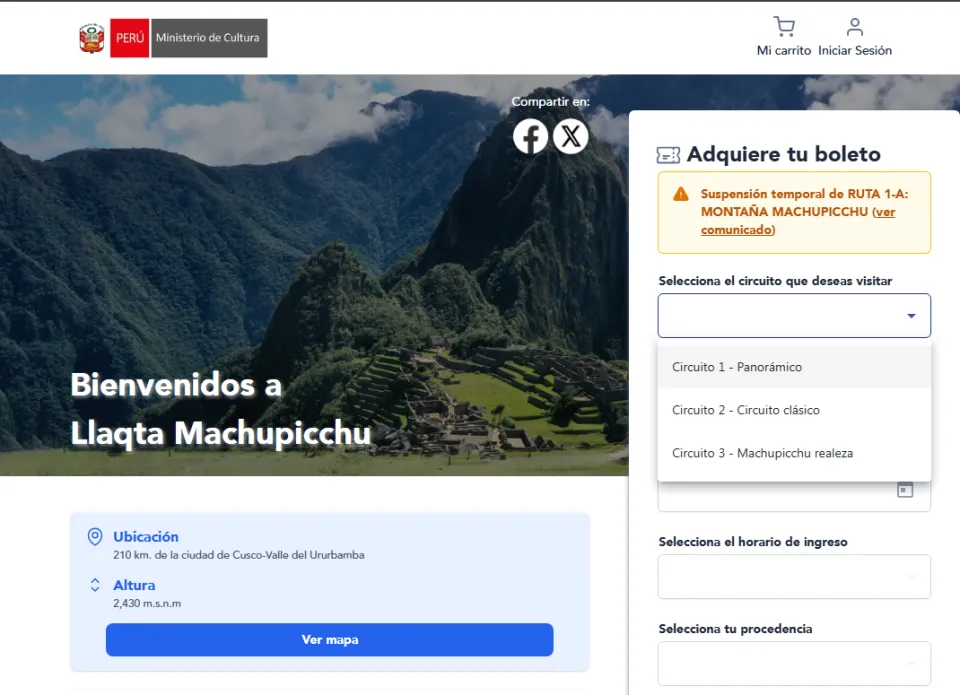 Official Machu Picchu online ticket site | Ultimate Trekking