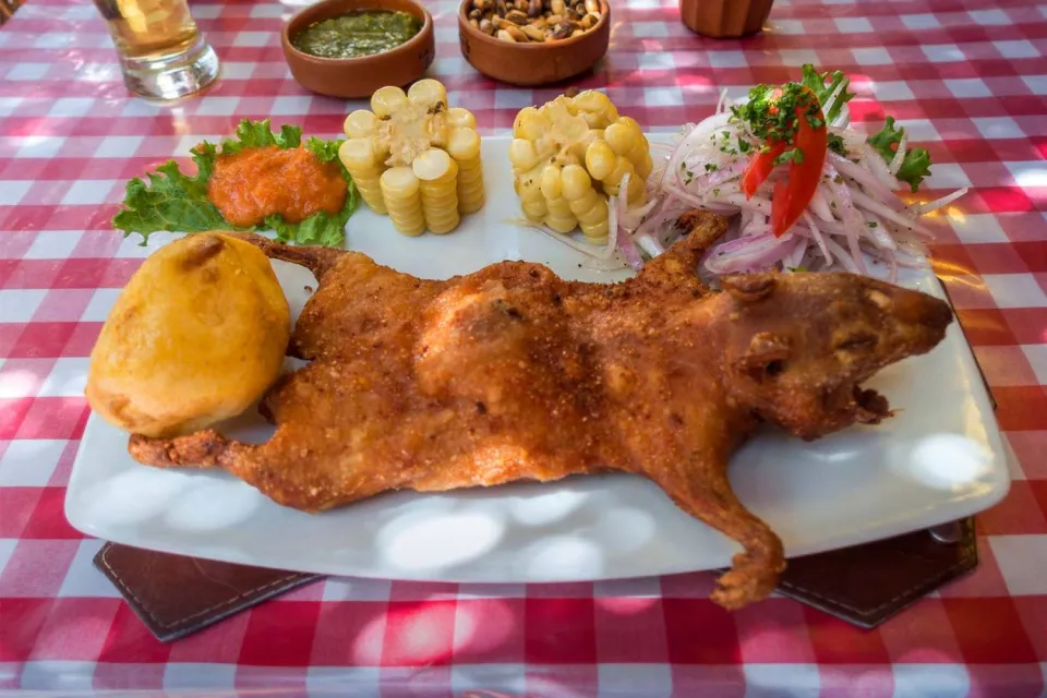 Cuy chactado or fried guinea pig | Ultimate Trekking