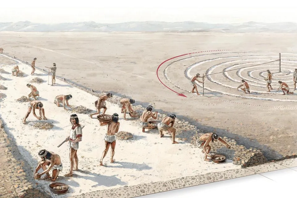 Inhabitants of nazca cleaning the first layer of sand | Ultimate Trekking