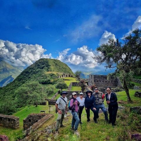 Group of tourists inside Choquequirao | Ultimate Trekking