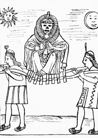 Illustration of the procession of the mummies during the inti raymi during the Inca period | Ultimate Trekking