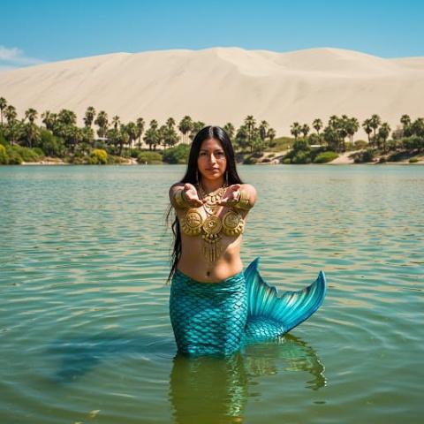 Recreation of the Huacachina mermaid | Ultimate Trekking