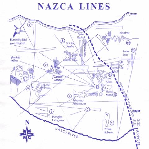 Map of the nazca lines | Ultimate Trekking